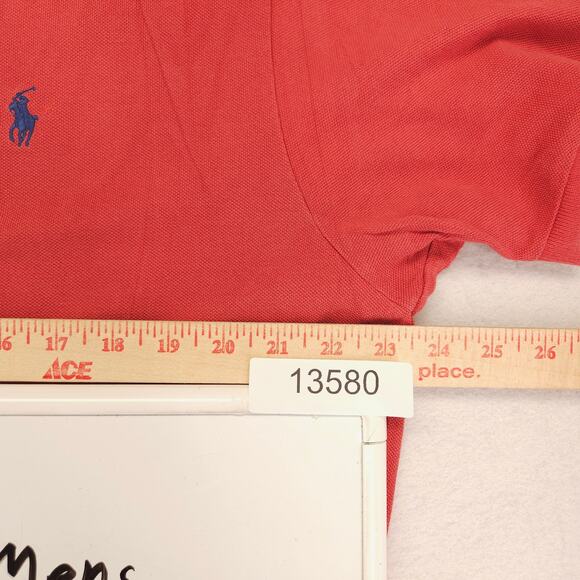 Polo by Ralph Lauren Collared Short Sleeve Polo Shirt Mens Size Large L Salmon - Picture 6 of 9